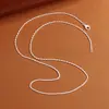 Colar de Prata S925 para Mulheres, Corrente Ondulada em Formato O de Caixa, Corrente Cruzada Estrelada, Corrente de Pino Chopard, Corrente Lisa de Nicho Atacado