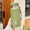 Copo Térmico Grande Capacidade Simples Feminino 2026 Novo com Infusor de Chá Copo de Água Masculino para Infusão de Chá Copo Esportivo Portátil de Aço Inoxidável