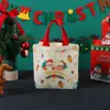 Santa Claus transfronterizo regalo Nochebuena empaque de manzana bolsa de lona bolsa de regalo navideña popular con cordón