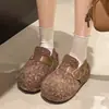 Zapatos de vestir de cobertura total sin cordones suela gruesa hebilla otoño 2026 para mujer retro nuevos casuales tacón oculto zapatos Birkenstock gamuza