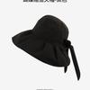 Primavera y verano nuevo sombrero de pescador con lazo casual sombrero de moda sombrero de tela plegable sombrero fresco de playa a prueba de viento mujeres coreanas