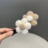 Horquilla de flor de otoño e invierno para mujer, pinza de pico de pato grande en la parte posterior de la cabeza, nuevo clip para media coleta 2024, pinza de un carácter, tocado
