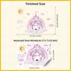 Pegatinas de Pared Autoadhesivas Castillo Rosa de Cuento de Hadas Dibujos Animados Lindas Estilo Ins para Niña Decoración de Habitación Dormitorio Pegatina BR1082H