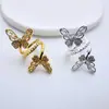 Contas Espaçadoras Torcidas Banhadas a Ouro Microincrustadas Cor Zircônia Preservada Pulseira Colar Borboleta Acessórios de Joias DIY Materiais para Miçangas