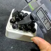 Pedras Soltas de Obsidiana Natural Contas Soltas de Obsidiana Feitas à Mão Acessórios para Pulseira DIY