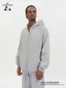 Novedad Otoño e Invierno 2026 Sudadera con Capucha Estilo Americano de Felpa Microfibra para Hombre Cierre Doble Cardigan Color Sólido Simple