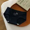 Ropa Interior de Algodón Puro Dulce y Fresca para Niñas 10A Algodón Antibacteriano en la Entrepierna Sin Costuras Alta Elasticidad Cubre Cadera Nuevas Bragas de Cintura Media para Mujer