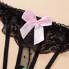 Ropa Interior Sexy para Mujer, Tanga Sexy de Encaje Tentación, Masajeador de Perlas Luminosas, Entrepierna Abierta, No Necesita Quitarse, Pantalones T Transparentes Europeos y Americanos