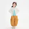 Roupas infantis Nuoqi Wanzi, calças pantalona com laço para meninas, nova coleção de outono, calças casuais doces e versáteis, corte solto