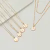 Collar de Moda Transfronterizo Europeo y Americano con Letras de 26 Letras en Capas Sencillo para Mujer, Accesorios de Apilamiento Multicapa de Nicho, Collar Versátil