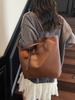Bolso de Hombro de Gran Capacidad para Viajes Cortos Color Sólido Nuevo Retro Otoño e Invierno Bolso Tote Simple a Cuadros Bolso para Viajes al Trabajo y Fitness
