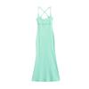Skims Vestido de tirantes sexy Pure Desire Star Street Photographs Verano Spice Girls Ajuste ceñido Adelgazante Cadera Cola de pez Vestido largo