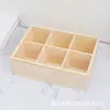 Caja de almacenamiento simple de madera para marcadores caja organizadora de escritorio para estudiantes papelería caja de acabado recipiente para bolígrafos caja de almacenamiento con compartimentos
