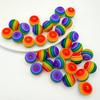 Rainbow stick contas pintura à mão 16mm candy stripe acrílico reto buraco redondo contas diy pulseira chaveiro acessórios