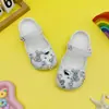 2026 Nuevo Verano Corazón Plateado Osito Niños Princesa Ballet Crocs EVA Exteriores Punta Cerrada Chanclas de Playa