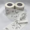 Papel higiénico para limpiar flatulencias impresión publicitaria creativa rollo papel de baño fart wiping tejido creativo
