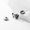 Pendientes Nalan S925 de plata con hebilla de oreja corta, redondos y cóncavos, con personalidad simple coreana, para hombres y mujeres, M01939