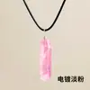 Pendente de Cristal Branco Galvanizado de Cristal Único Transfronteiriço Colar de Pedra de Cristal Natural Corrente de Suéter Pingente de Joia para Yoga Atacado