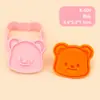 Forma de Biscoito Urso de Manteiga Inserção de Sobremesa Urso Biscoito Fondant Prensado à Mão Simulação 3D Ferramenta de Prensagem para Assar