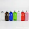 Botella cuadrada blanca de 50 ml con tapa de aluminio, adecuada para limpiador facial, detergente para ropa o cebo de pesca pequeño