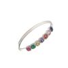 Pulseira geométrica quadrada de cobre com zircônia colorida, moda europeia e americana, nova, para mulheres, ornamentos de mão com diamantes coloridos, atacado