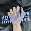 Uñas postizas europeas y americanas de punta larga con forma de águila, tira de uñas con capa de sellado UV, aceite brillante, color sólido, pieza de uña ultrafina, uña postiza