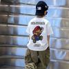 Camiseta infantil de manga curta verão roupas infantis bonito menino de meia manga gola redonda camiseta média e grande moda infantil top estilo coreano novo