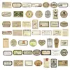 Etiquetas Retro Qiyu Pegatinas de Etiquetas Vintage para Diarios, Pegatinas Transfronterizas, Paquetes de Pegatinas para Niños, Materiales para Diarios