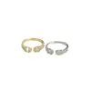 Anillo Abierto de Zirconia tipo Cubo de Azúcar de Nuevo Lujo Más Vendido Transfronterizo con Diseño Único, Estilo de Alta Gama, Anillo Abierto Versátil