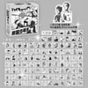 100 Hojas/Caja Pegatinas de Caja de Dibujos Animados 2D de Anime Japonés Pegatinas de Avatar 3D de Celebridades Hombres Guapos y Mujeres Hermosas