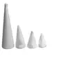 Venta al por mayor Navidad Hecho a mano Espuma Cono Poliestireno Blanco Material Modelo de Árbol de Navidad