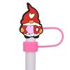 Nuevo comercio electrónico transfronterizo San Valentín Día de San Valentín tapa de pajita a prueba de polvo pajita de plástico blando de PVC manga decorativa para pajita