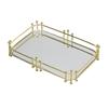 Bandeja Rectangular Moderna de Lujo Ligero para Hogar Mesa de Lavado Tocador Aromaterapia Plato de Almacenamiento de Cosméticos Adornos Decorativos