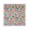 Lenço de Seda para Pescoço 70 Quadrado Lenço Feminino Japonês Estampado Floral Lenço Profissional Xale Lenço Decorativo Lenço de Cabeça Comércio Exterior