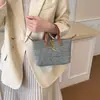 Bolso de Mano Tejido Transfronterizo para Mujer 2026 Nuevo Estilo Bolso de Bollo Hueco Verano Versátil Bolso de Hombro Cruzado para Viajes