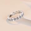 Anillo de Plata de Ley 925 Modelo Nuevo Transfronterizo para Mujer, Anillo de Moissanita Simulada, Chapado en Pt950, Anillo de Dedo Índice y Meñique de Moda