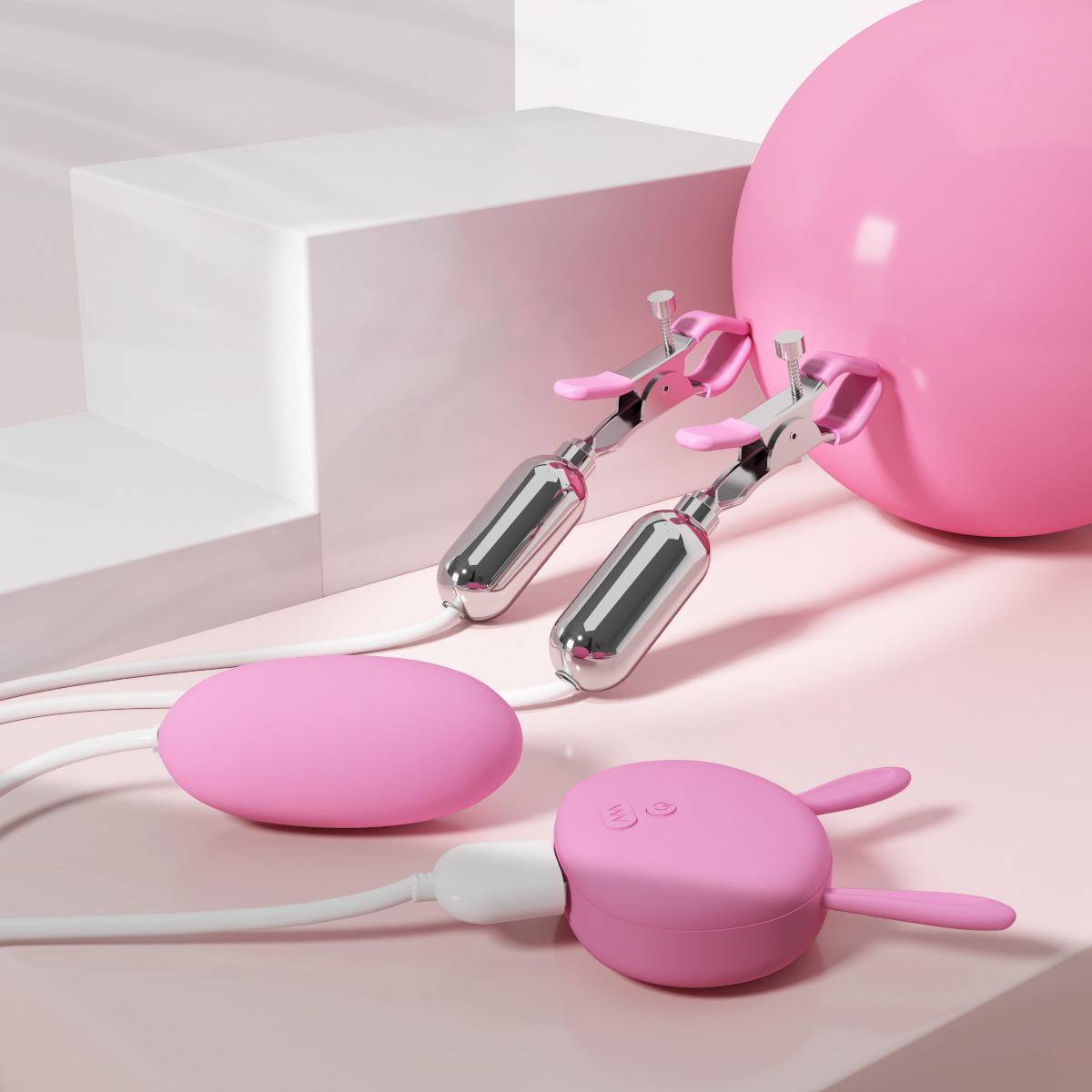 详情3跨境遥控电动乳夹跳蛋多频震动舌舔女自慰器后庭肛塞成人情