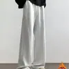 Calça de Moletom Pesada Reta para Homens - Primavera, Outono, Inverno 2026, Estilo Americano Moderno, Caimento Solto, Esportiva Casual, Perna Larga, Longa