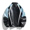Chaqueta de Motocicleta de Cuero PU Elegante con Bloques de Color para Primavera y Otoño 2024 Cruz Roja Suministro de Comercio Transfronterizo Dropshipping
