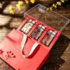 Caja de regalo de acrílico para empaque universal de Huangjing, Ginseng Americano y Dendrobium, así como ginseng coreano, disponible en opciones de dos y tres piezas, caja de regalo vacía