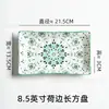 Plato de cerámica rectangular estilo japonés con bajo vidriado de 8.5 pulgadas, plato para pescado, plato para Sushi Sashimi, plato pequeño, plato hondo para uso doméstico