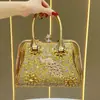 Nuevos Bolsos de Moda Transfronterizos para Mujer, Bolsos de Noche de Gran Capacidad con Incrustaciones de Diamantes de Lujo, Bolsos de Cadena Transversales de Gama Alta, Bolsos de Mano
