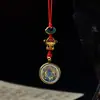 Cordón para Teléfono Móvil Original Tejido a Mano Ocho Santos Patronos 1.5 Thangka Pintado en Oro Colgante para Teléfono Móvil Colgante para Bolso Unidad USB