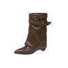 Botas de Montar de Estilo Nuevo hasta la Rodilla, Botas de Pantalón con Hebilla de Cinturón Estilo Americano Hot Girl, Botines, Botas para Mujer, Botas Vaqueras, Botines para Mujer