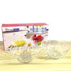 Tazón de Vidrio Transparente Cristal para Ensalada de Frutas Tazón Diamante Juego de Tazones de Regalo para Actividad de Joyería de Cuatro Piezas Venta al por Mayor