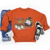 Sudadera de Terciopelo Fino Europea Transfronteriza Fantasma de Halloween Merry Boo Sudadera con Cuello Redondo