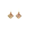 Pinzas para Orejas de Rombos Doble Cara Incrustadas de Diamantes para Mujer Sin Perforaciones, con un Diseño de Nicho y Estilo Versátil, Pendientes de Lujo Ligero y de Alta Gama