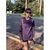 Camiseta Manga Longa Secagem Rápida Azul Glacial Feminina Verão Estilo Fino Esportes de Montanha Proteção Solar Roupas de Ciclismo Top para Badminton ao Ar Livre