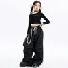 Ropa de Jazz Dance para Niñas Conjunto de Ropa de Práctica de Baile Ropa de Presentación Estilo Jazz Street Dance Hip-Hop para Niños Niñas Otoño