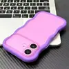 Capa de celular com acabamento fosco adequada para Apple 17, iPhone 16 Pro Max, 15, TPU cor transparente, ondas grandes vibrantes